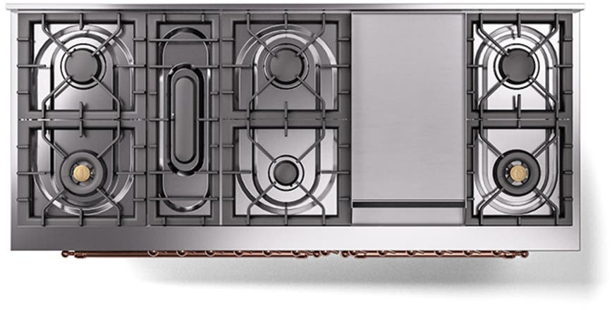 Ilve UN60FNMPSSP Stainless Steel With Copper Knobs, Natural Gas