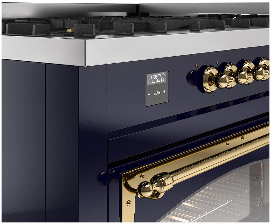Ilve UN60FNMPMBG Midnight Blue With Brass Knobs, Natural Gas