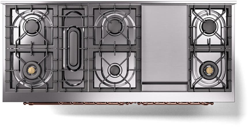 Ilve UN60FNMPBKP Glossy Black With Copper Knobs, Natural Gas