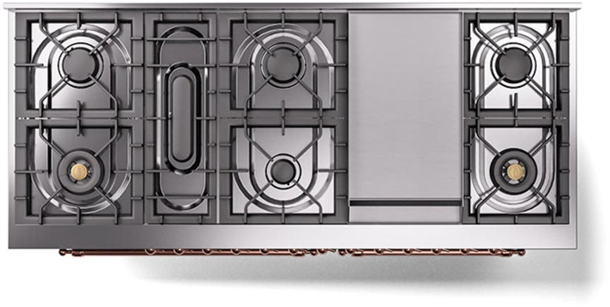 Ilve UN60FNMPBGPLP Blue Grey With Copper Knobs, Liquid Propane