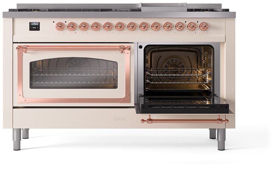 Ilve UN60FNMPAWP Antique White With Copper Knobs, Natural Gas
