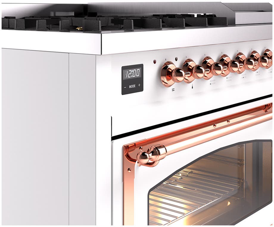 Ilve UN48FNMPWHP White With Copper Knobs, Natural Gas