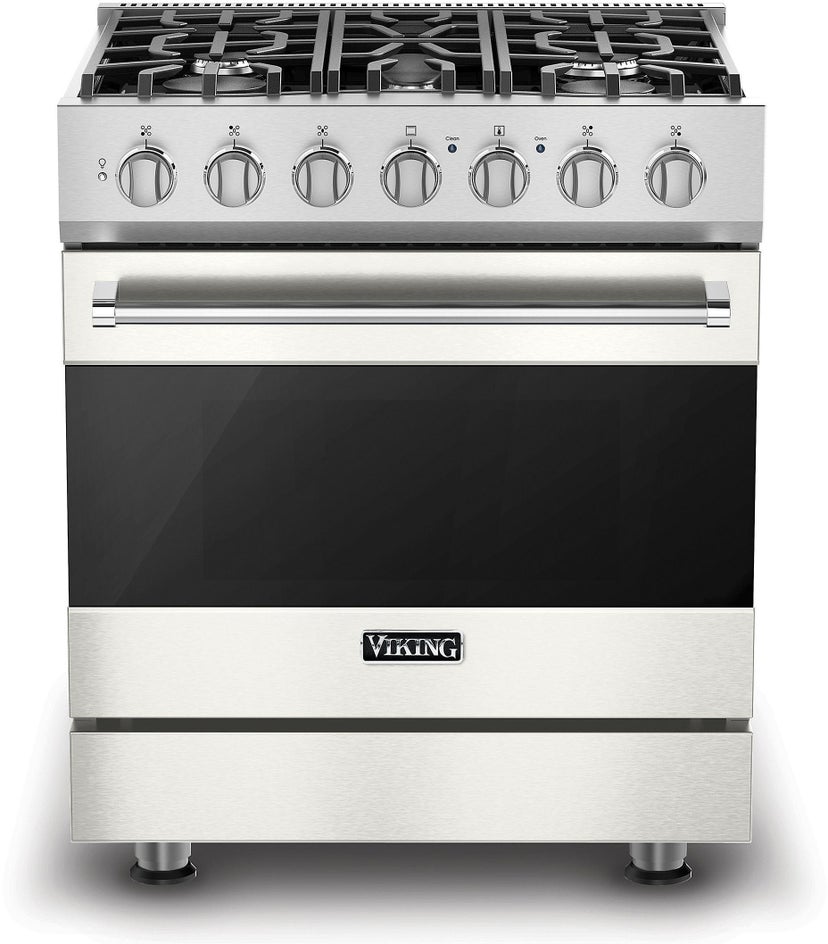 Viking RVDR33025BPW 30 Inch Freestanding Dual Fuel Range with 5 Sealed...