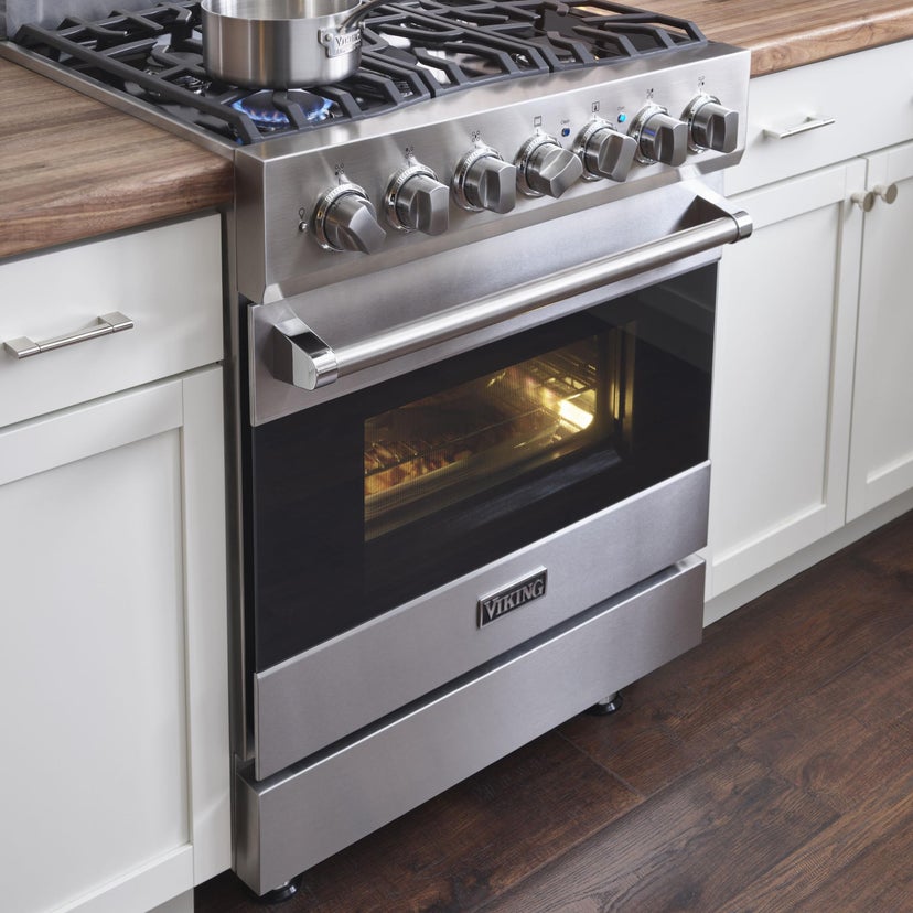 Viking RVGR33025BPWLP 30 Inch Freestanding Gas Range with 5 Sealed Burne...