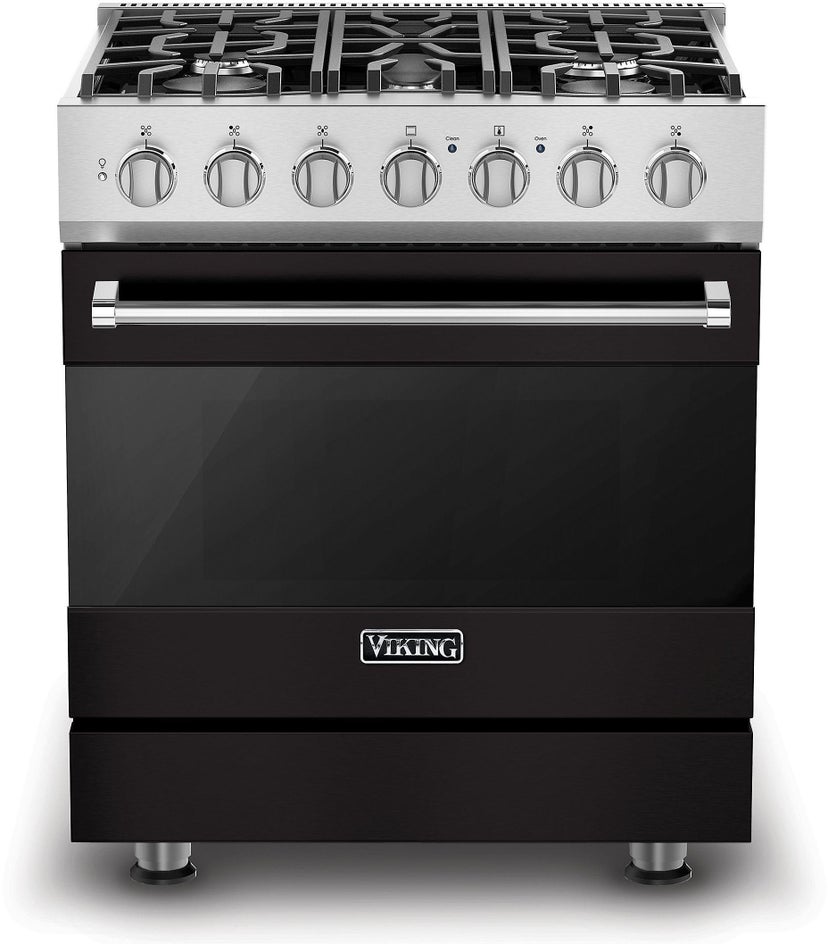 Viking RVGR33025BON 30 Inch Freestanding Gas Range with 5 Sealed Burne...