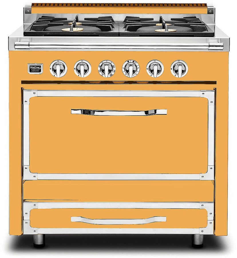 Viking TVDR3614BDA 36 Inch Freestanding Gas Range with 4 Sealed Burne...