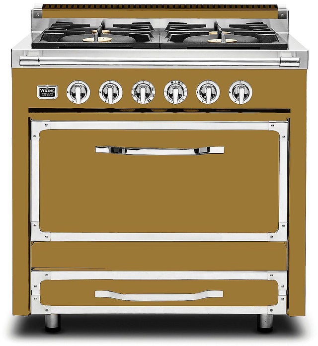 Viking TVDR3614BGH 36 Inch Freestanding Gas Range with 4 Sealed Burne...