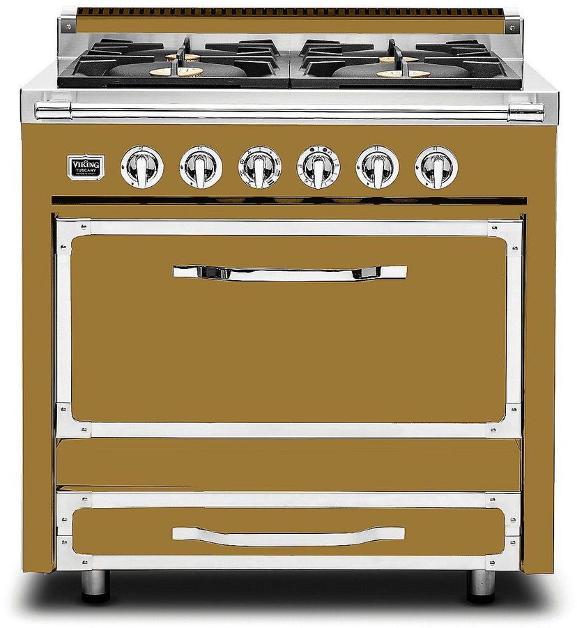 Viking TVDR3614BGH 36 Inch Freestanding Gas Range with 4 Sealed Burne...