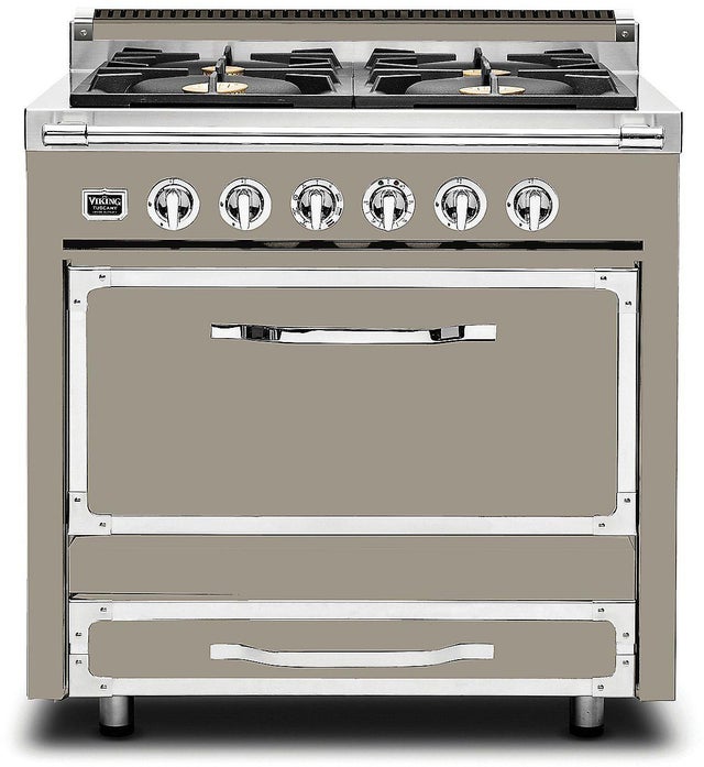 Viking TVDR3614BNA 36 Inch Freestanding Gas Range with 4 Sealed Burne...