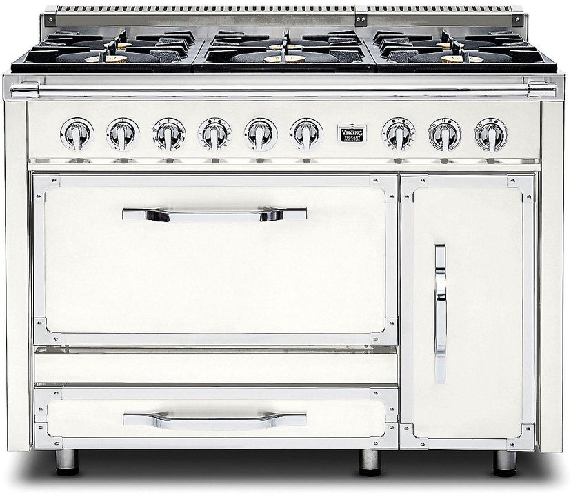 Viking TVDR4816BPW 48 Inch Freestanding Gas Range with 6 Sealed Burne...