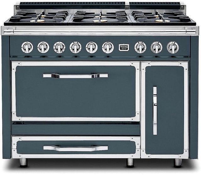 Viking TVDR4816BSQ 48 Inch Freestanding Gas Range with 6 Sealed Burne...