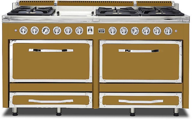 Viking TVDR6616GGH 66 Inch Freestanding Dual Fuel Range with 6 Sealed...