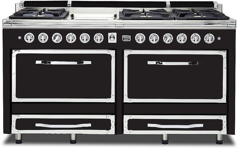 Viking TVDR6616GON 66 Inch Freestanding Dual Fuel Range with 6 Sealed...