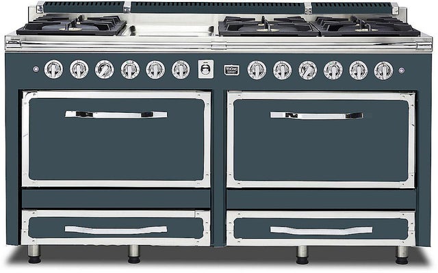 Viking TVDR6616GSQ 66 Inch Freestanding Dual Fuel Range with 6 Sealed...