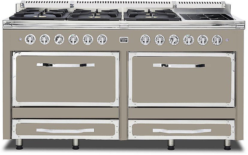 Viking TVDR6616INA 66 Inch Freestanding Dual Fuel Range with 6 Sealed...