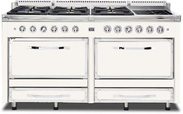 Viking TVDR6616IPW 66 Inch Freestanding Dual Fuel Range with 6 Sealed...