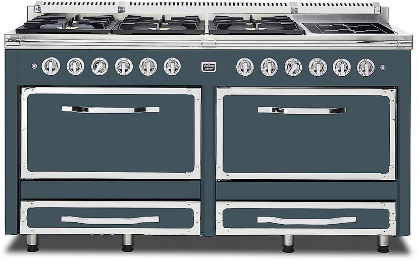 Viking TVDR6616ISQ 66 Inch Freestanding Dual Fuel Range with 6 Sealed...