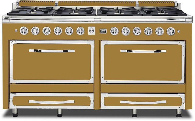 Viking TVDR6618BGH 66 Inch Freestanding Gas Range with 8 Sealed Burne...