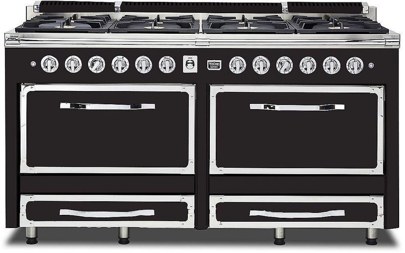 Viking TVDR6618BON 66 Inch Freestanding Gas Range with 8 Sealed Burne...