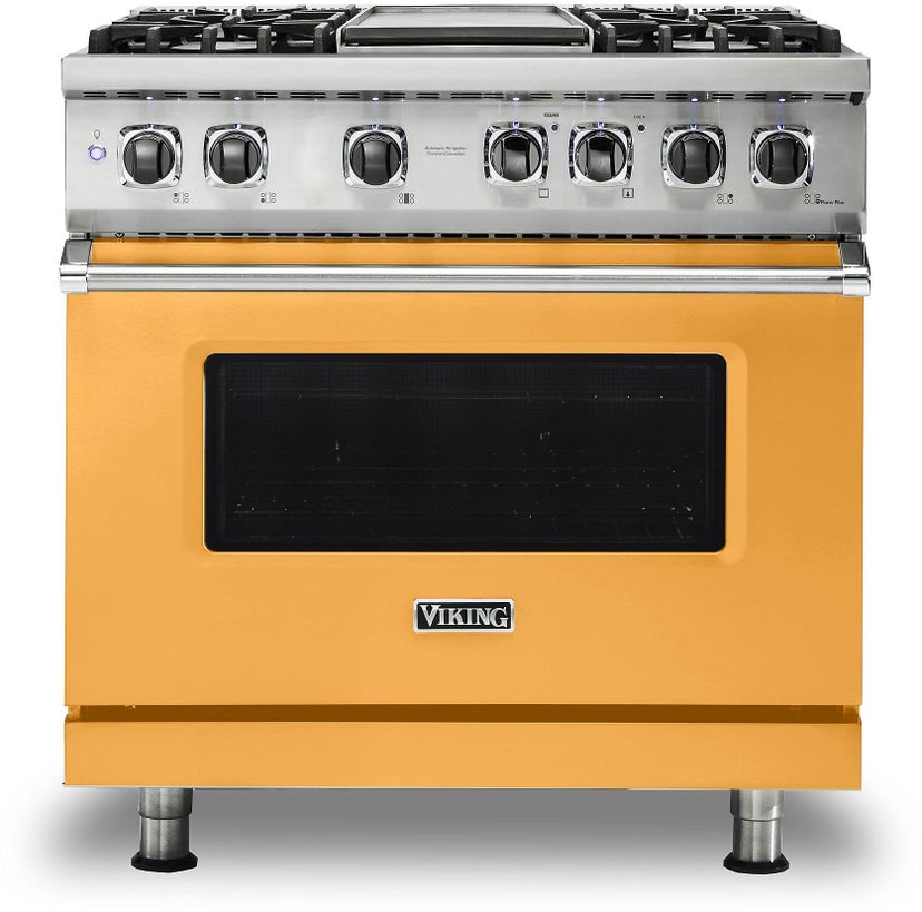 Viking VDR5364GDA 36 Inch Freestanding Professional Dual Fuel Range ...