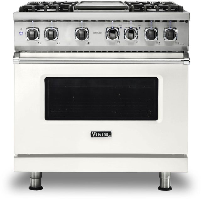 Viking VDR5364GPW 36 Inch Freestanding Professional Dual Fuel Range ...