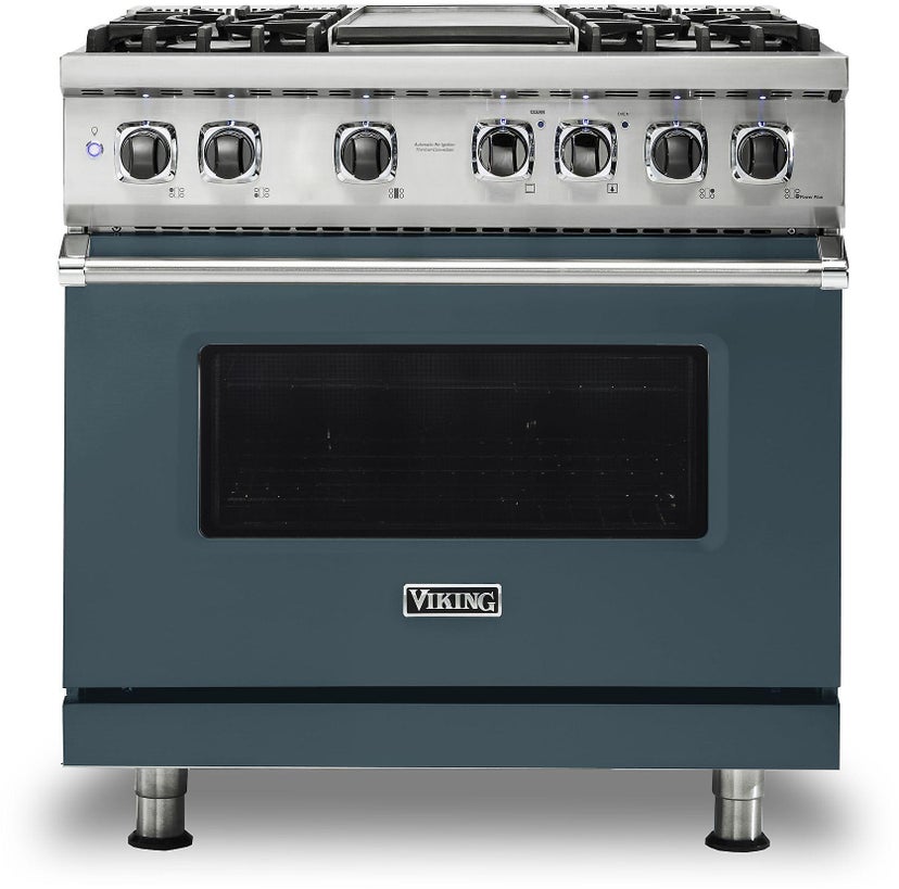 Viking VDR5364GSQLP 36 Inch Freestanding Professional Dual Fuel Range ...