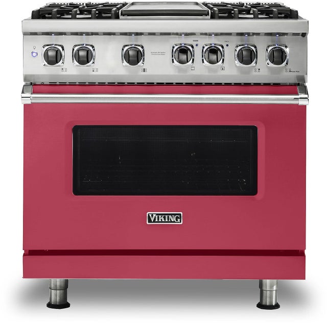 Viking VDR5364GVALP 36 Inch Freestanding Professional Dual Fuel Range ...