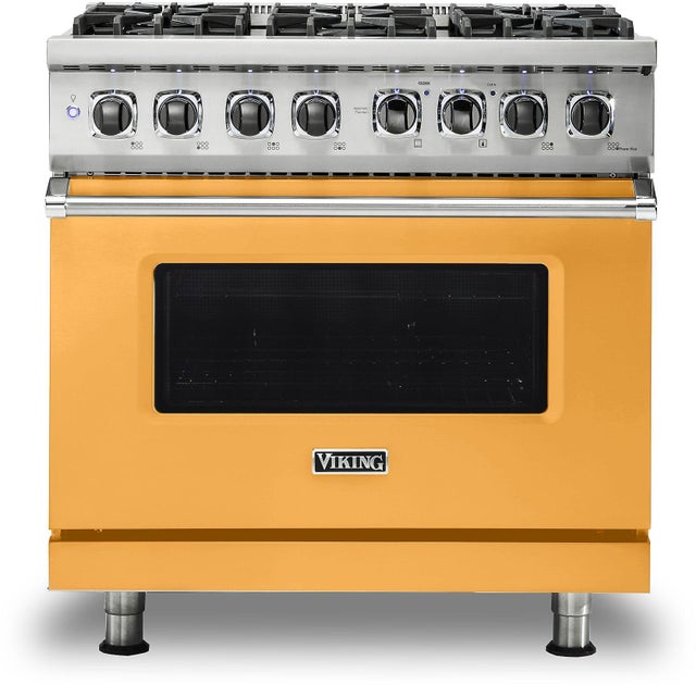 Viking VDR5366BDALP 36 Inch Freestanding Dual Fuel Range with 6 Sealed...