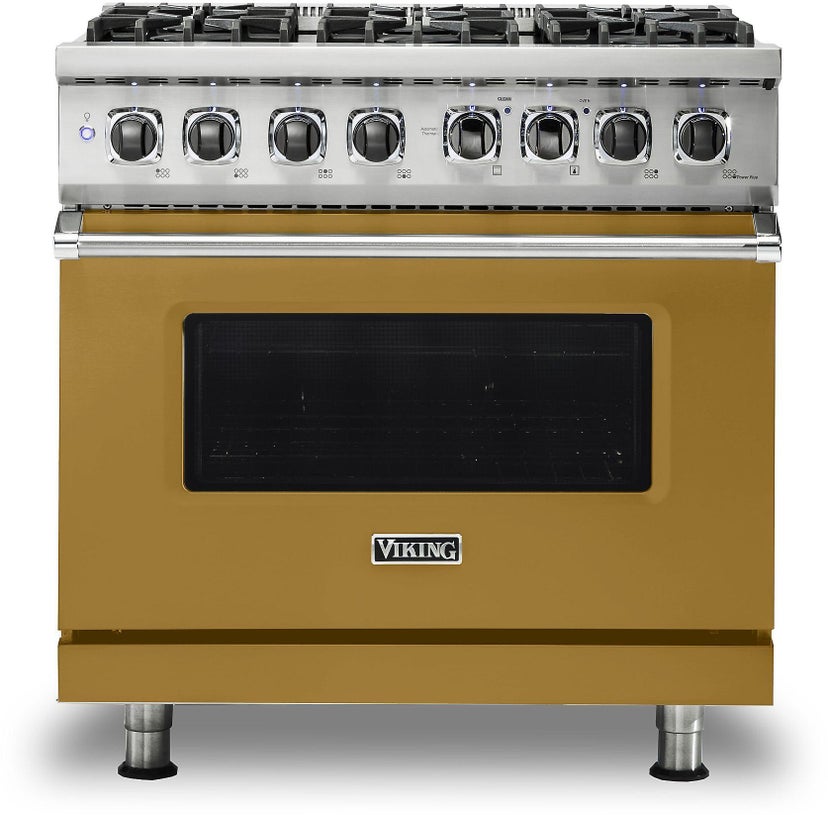 Viking VDR5366BGH 36 Inch Freestanding Dual Fuel Range with 6 Sealed...