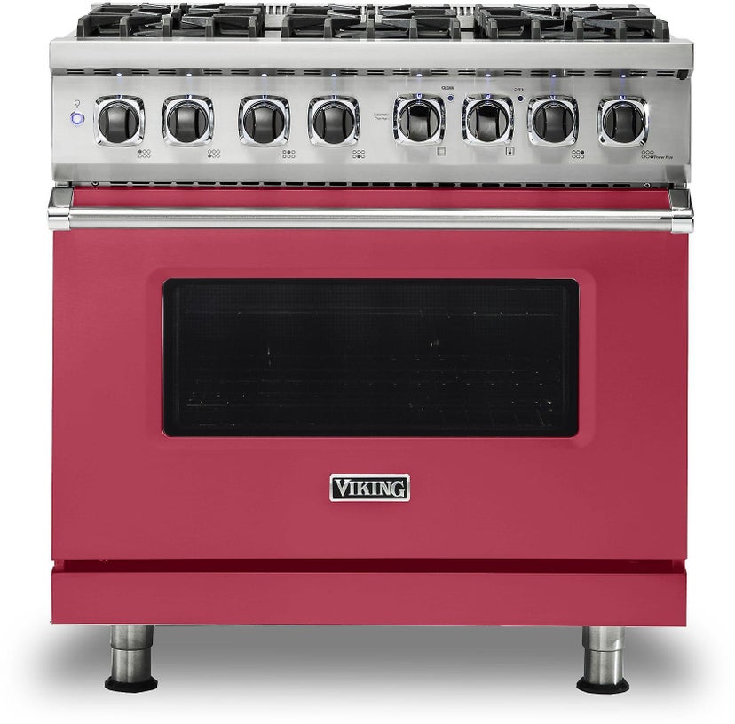 Viking VDR5366BVA 36 Inch Freestanding Dual Fuel Range with 6 Sealed...