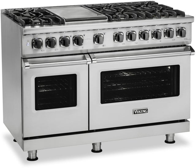 Viking VDR5486GSQLP 48 Inch Freestanding Dual Fuel Range with 6 Sealed...