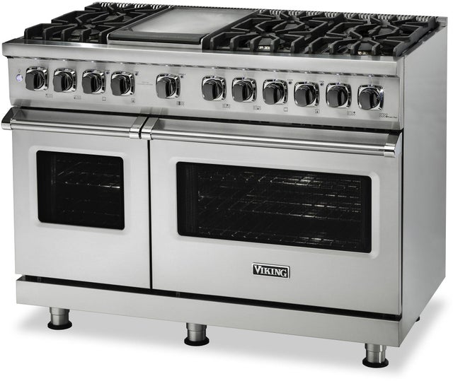 Viking VDR5486GSQLP 48 Inch Freestanding Dual Fuel Range with 6 Sealed...