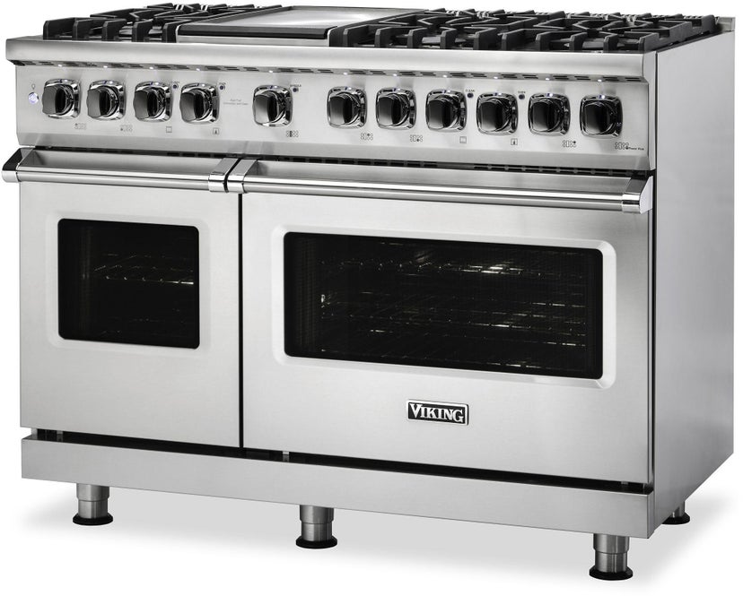 Viking VDR5486GSQLP 48 Inch Freestanding Dual Fuel Range with 6 Sealed...