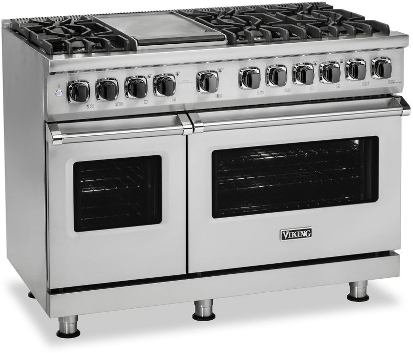 Viking VDR5488BSQ 48 Inch Freestanding Dual Fuel Range with 8 Sealed...