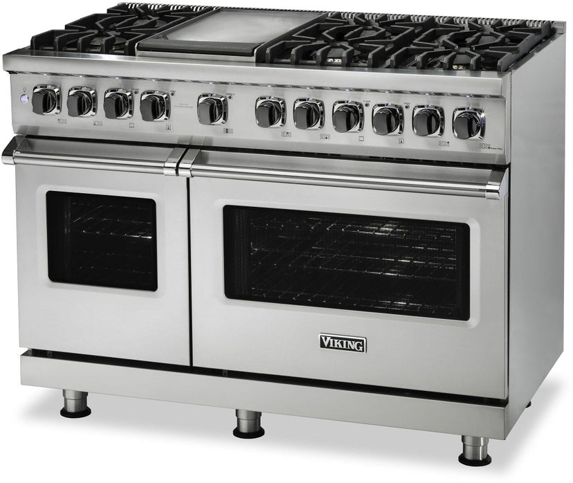 Viking VDR5488BSQ 48 Inch Freestanding Dual Fuel Range with 8 Sealed...