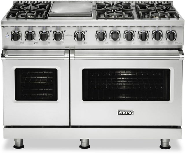 Viking VDR5488BSQ 48 Inch Freestanding Dual Fuel Range with 8 Sealed...