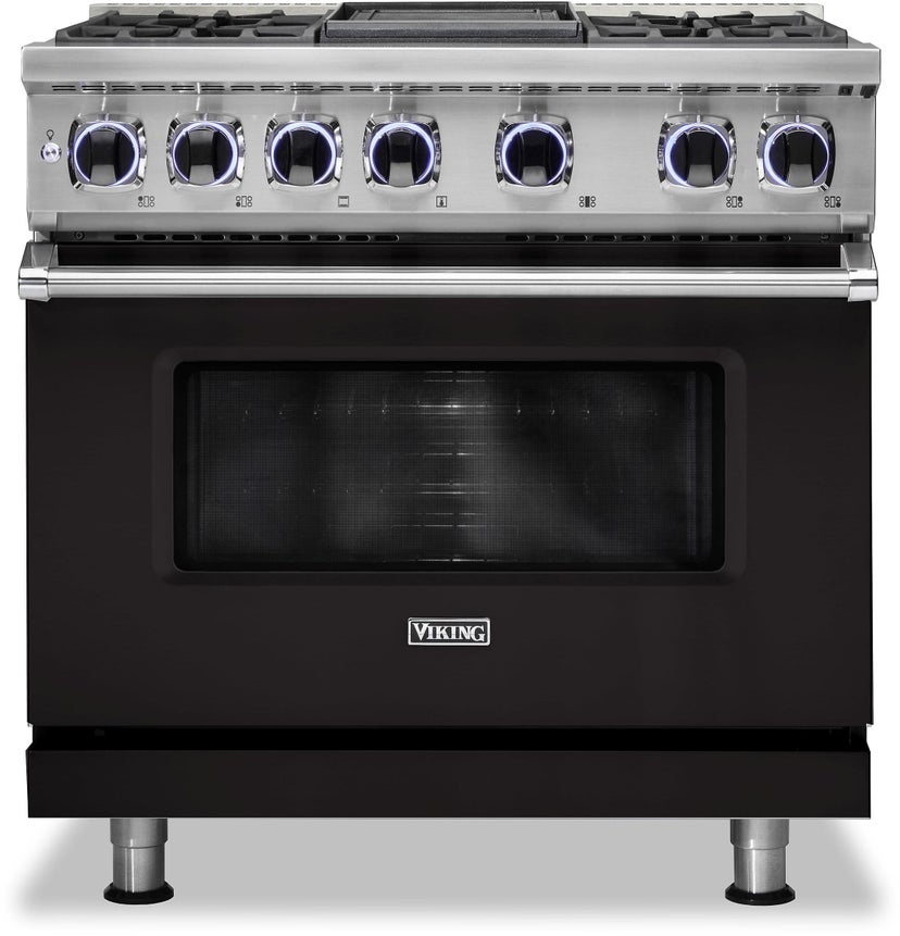 Viking VDR73624GONLP 36 Inch Freestanding Dual Fuel Range with 4 Sealed...