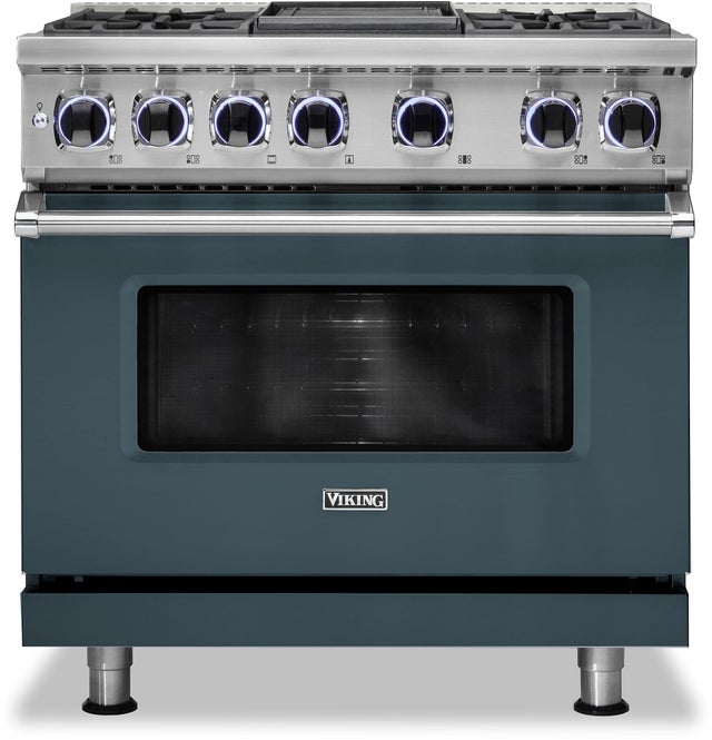 Viking VDR73624GSQ 36 Inch Freestanding Dual Fuel Range with 4 Sealed...