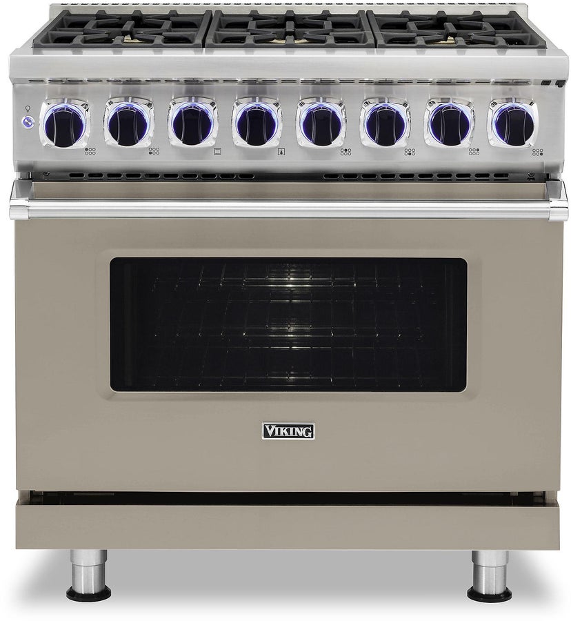 Viking VDR73626BNA 36 Inch Freestanding Dual Fuel Range with Sealed B...