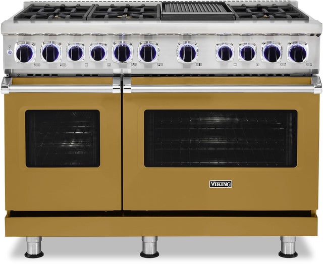 Viking VDR74826GGH 48 Inch Freestanding Dual Fuel Range with Gourmet-...