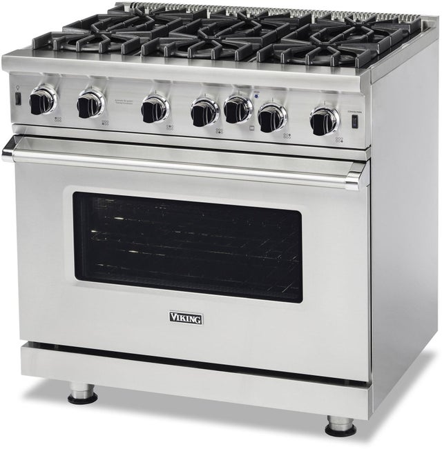 Viking VGIC53626BGHLP 36 Inch Gas Range with 6 Open Burners: Golden Hour...