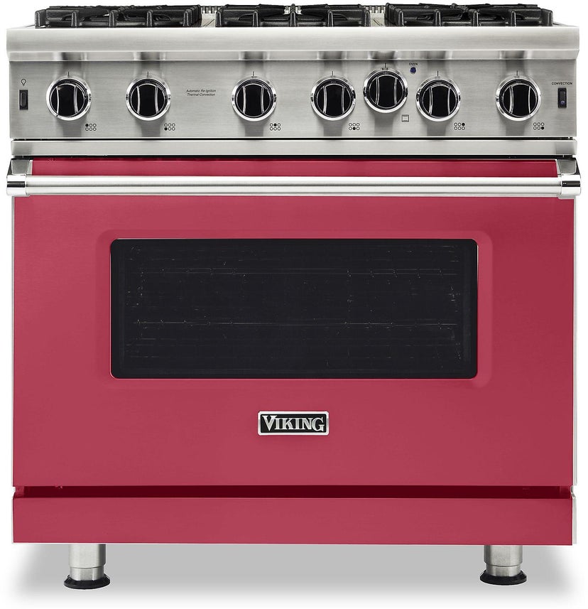 Viking VGIC53626BVA 36 Inch Gas Range with 6 Open Burners: Valentine