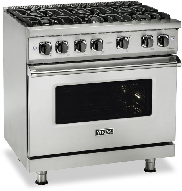 Viking VGR5364GGH 36 Inch Freestanding Professional Gas Range with 4...