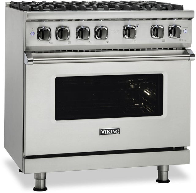 Viking VGR5364GGH 36 Inch Freestanding Professional Gas Range with 4...