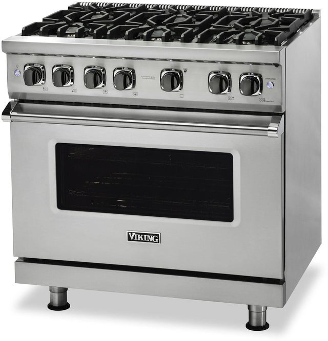 Viking VGR5364GGH 36 Inch Freestanding Professional Gas Range with 4...