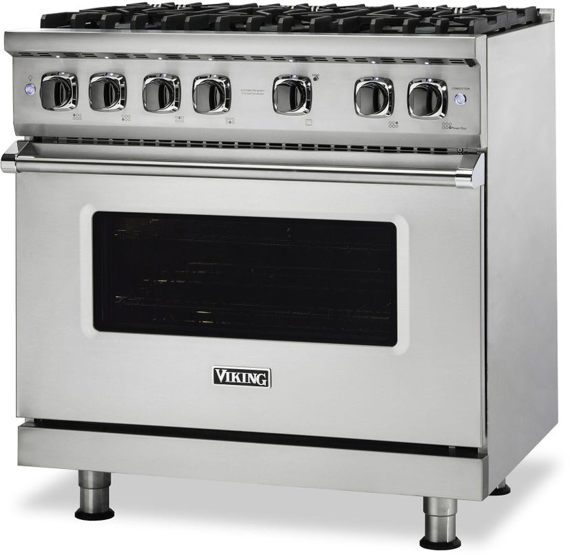 Viking VGR5364GGH 36 Inch Freestanding Professional Gas Range with 4...