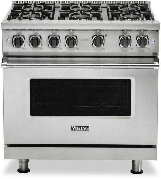 Viking VGR5364GGH 36 Inch Freestanding Professional Gas Range with 4...