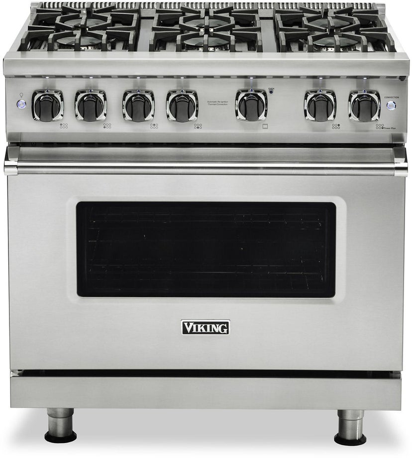 Viking VGR5364GGH 36 Inch Freestanding Professional Gas Range with 4...