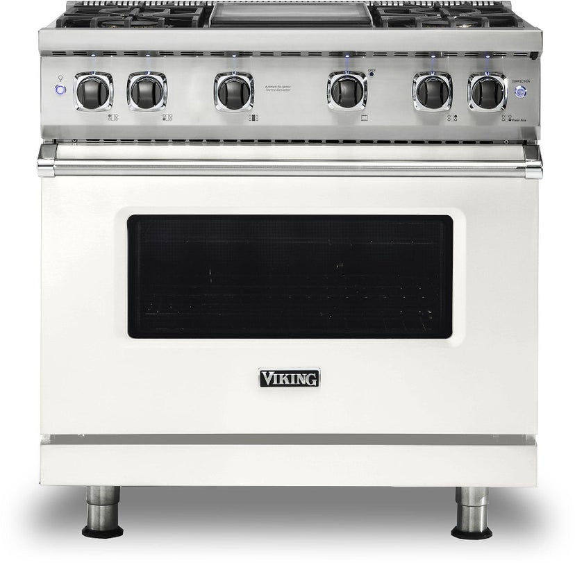 Viking VGR5364GPW 36 Inch Freestanding Professional Gas Range with 4...