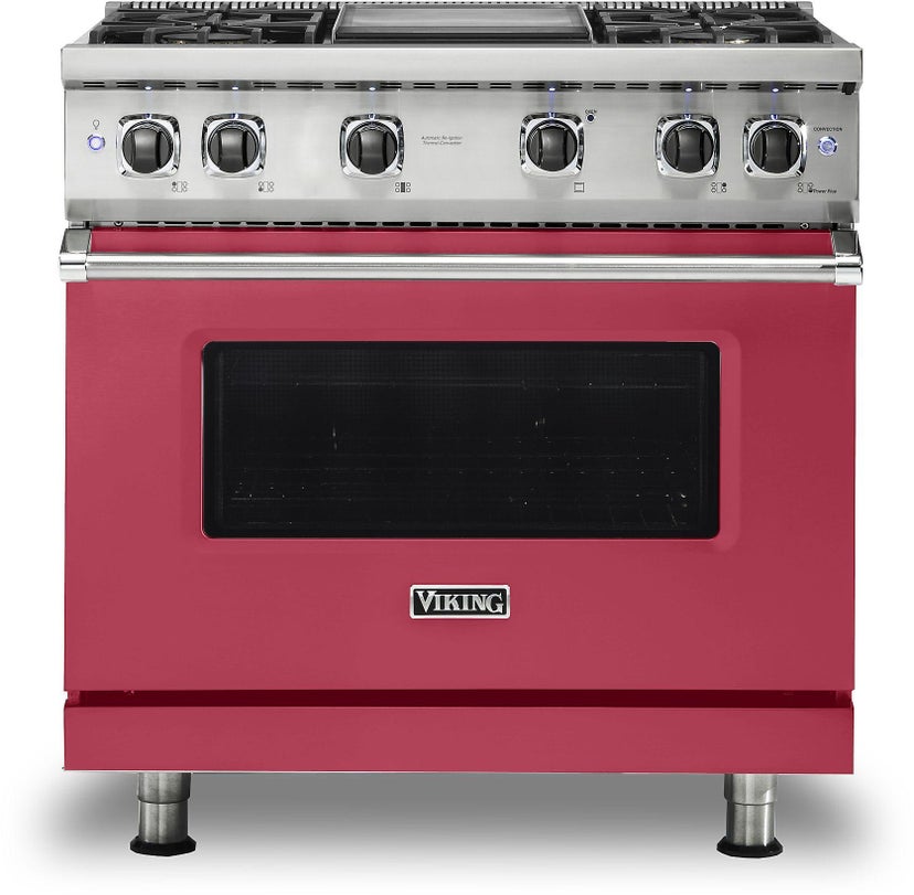 Viking VGR5364GVALP 36 Inch Freestanding Professional Gas Range with 4...